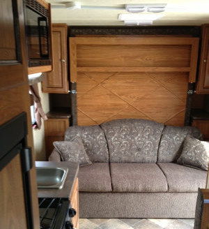 RV Rental Denver MicroLite 19FD Sofa